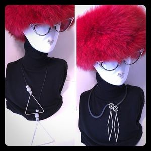 Rubber , wire and rhinestones